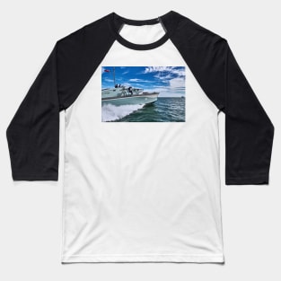 Motor gun Boat at Speed Baseball T-Shirt